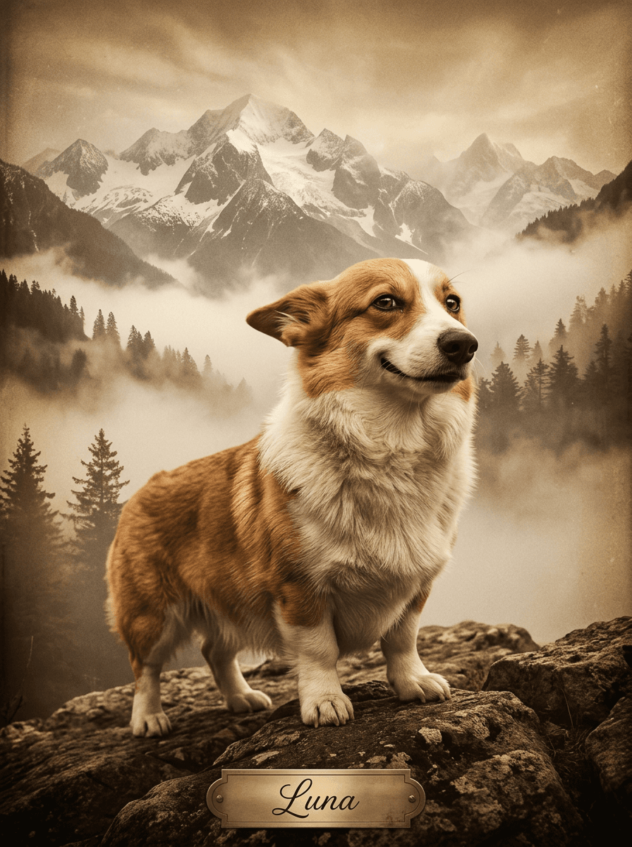 Vintage · Mountains portrait